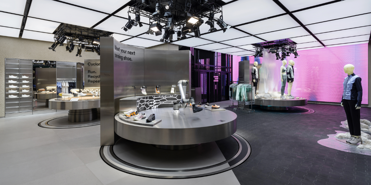 On Running store interior