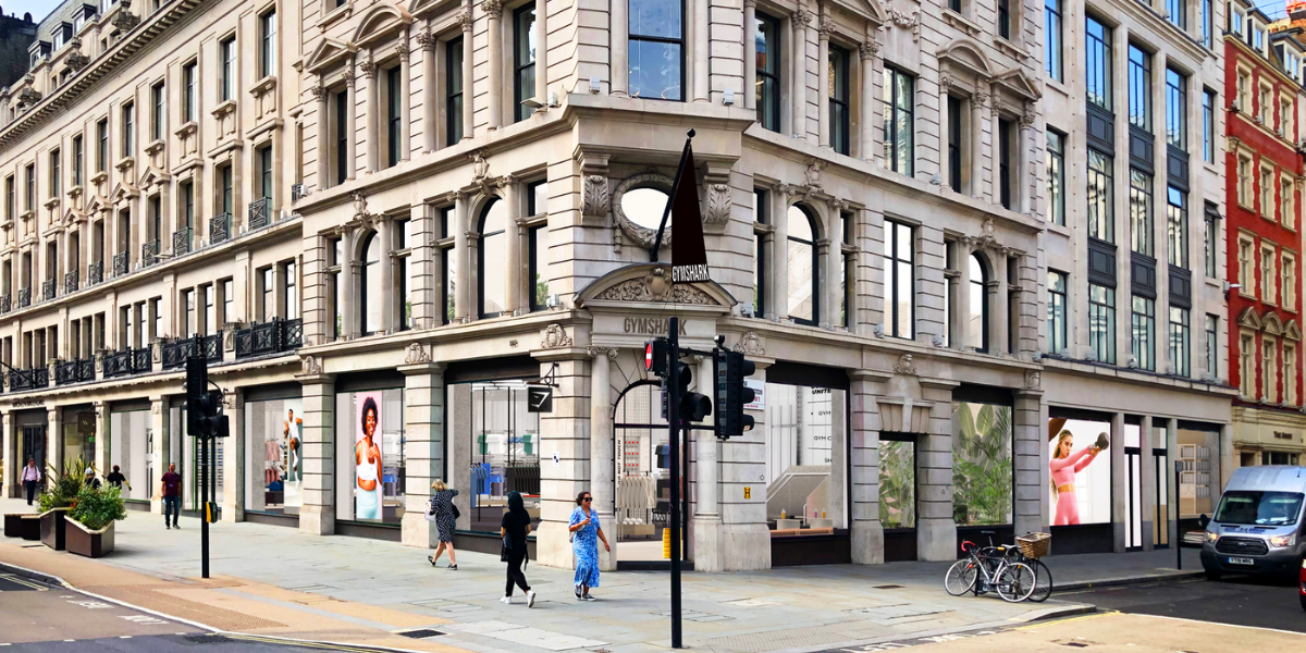 Gymshark store exterior on Regent Street