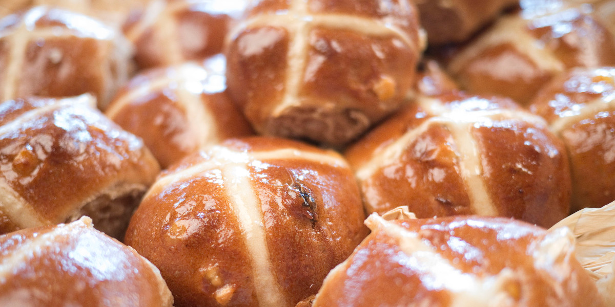 Hot cross buns from Hotel Cafe Royal on Regent Street London